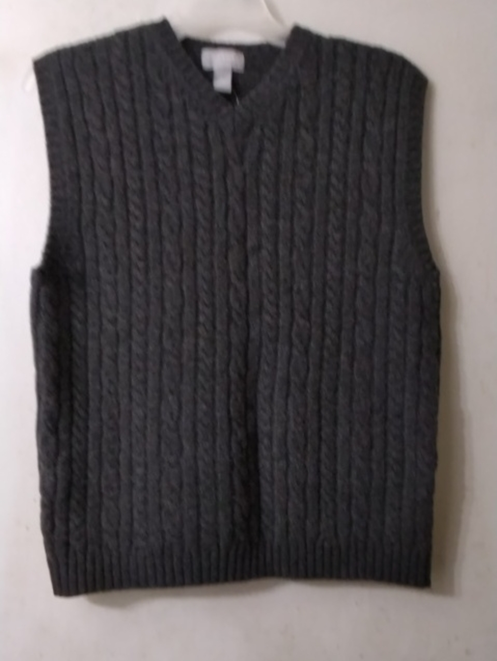 Men's Old Navy Cable Knit V-Neck Sweater Vest - Dark Gray
